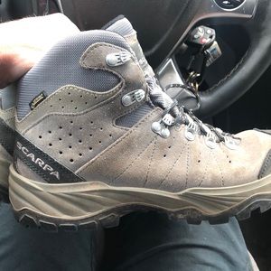 Scarpa Mistral GTX Men's Tan Boots Size US 7.5 Vibram Goretex Hiking Outdoor